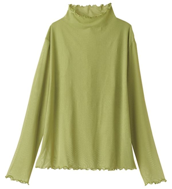 BELLUNA（ベルーナ）の「《重ねて楽しむ！》シアー素材ボトルネックプルオーバー（カットソー）」｜詳細画像