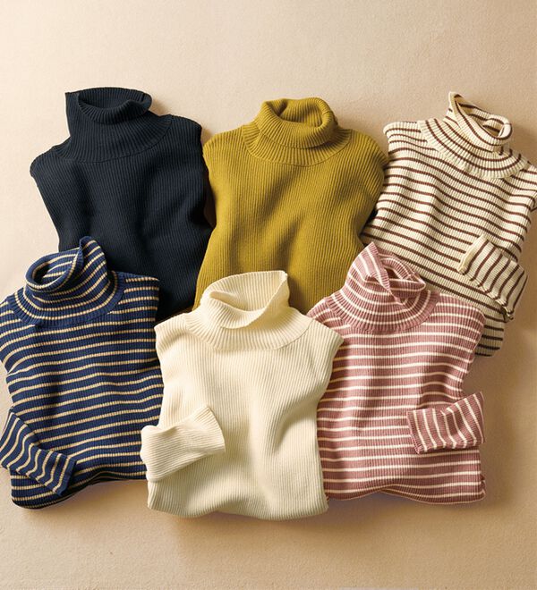 美品♡近年♡リブ ニット 切り替え ハイネック ニット パフスリーブ 小花柄 S HONEY MI HONEY｜立体フラワーニット｜レディース パフスリーブセーター