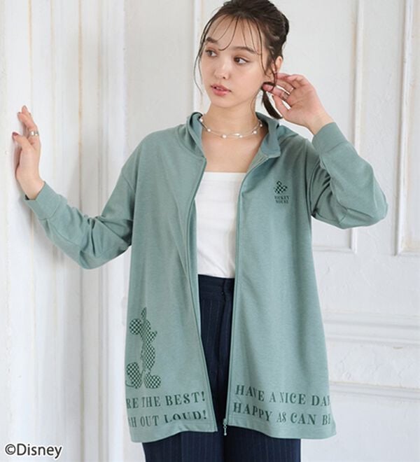 BELLUNA（ベルーナ）の「＜Ｄｉｓｎｅｙ＞【ミッキー】ロゴプリント裏メッシュパーカー（パーカー）」｜詳細画像