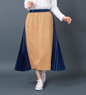 BELLUNA（ベルーナ）の「【Ｌａｇｒｉｌｕａ】配色プリーツデザインフレアースカート（ロングスカート）」｜詳細画像