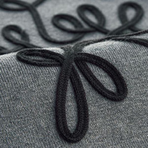 BELLUNA（ベルーナ）の「コード刺しゅうデザインニットチュニック（チュニック）」｜詳細画像