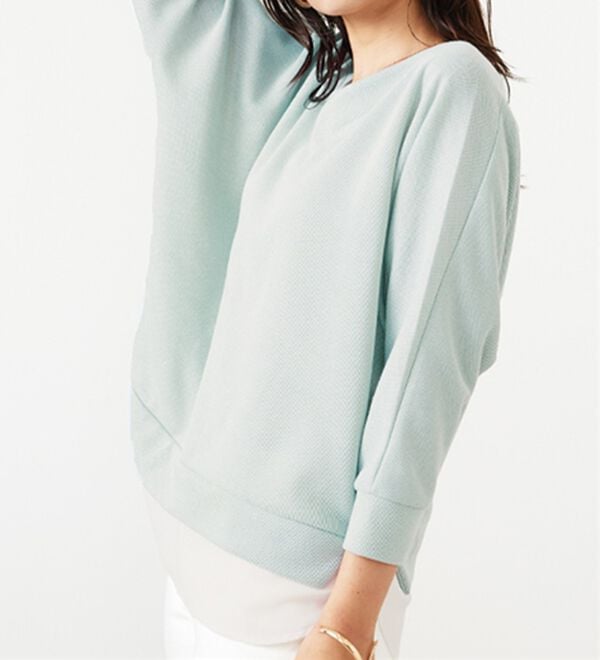 BELLUNA（ベルーナ）の「ラメ調レイヤード風プルオーバー（カットソー）」｜詳細画像