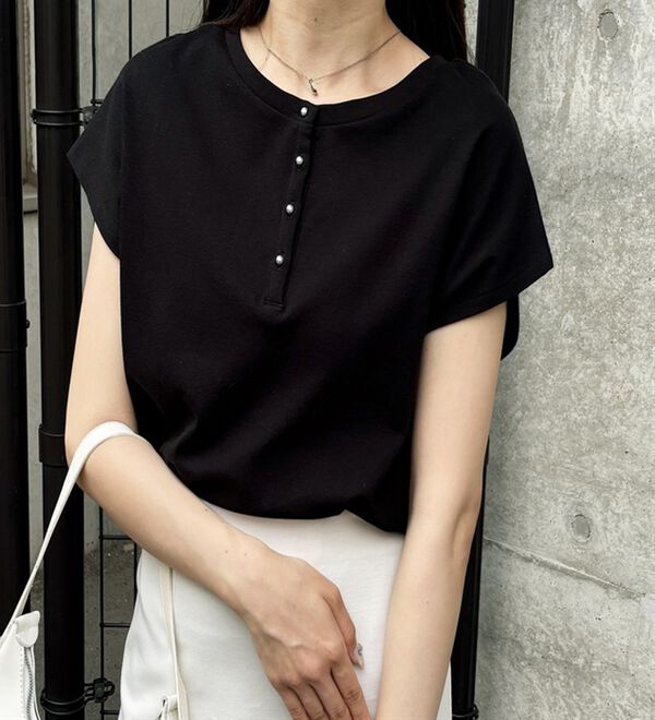 GeeRA（ジーラ）の「綿１００％前後２ＷＡＹシルケットフレンチスリーブカットソー（Tシャツ）」｜詳細画像