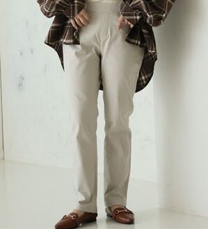 A HAPPY MARILYN（アハッピーマリリン）の「【Ｌ～５Ｌ】楽・暖・美脚！ストレッチ裏起毛パンツ（フルレングスパンツ）」｜エクリュ