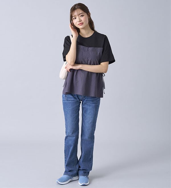 BELLUNA（ベルーナ）の「ヒンヤリ！ビスチェ重ね着風Ｔシャツ（カットソー）」｜詳細画像