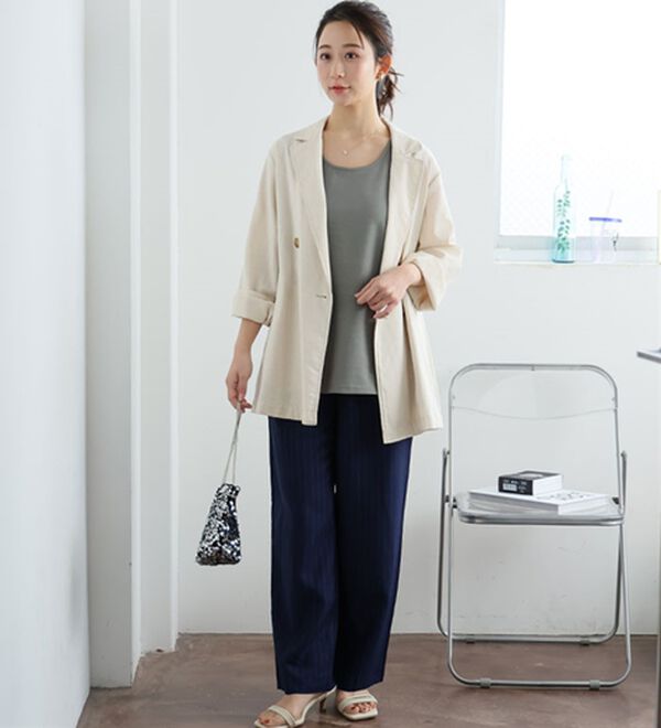 A HAPPY MARILYN（アハッピーマリリン）の「【Ｍ～８Ｌ／選べる裾】【接触冷感・吸水速乾】さらさらタンクトップ（タンクトップ・キャミソール）」｜詳細画像