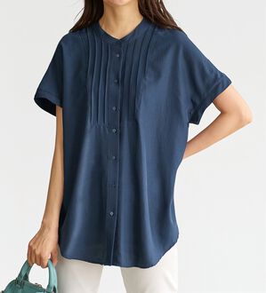 BELLUNA（ベルーナ）の「ビンテージ素材ドルマンシャツチュニック（チュニック）」｜詳細画像