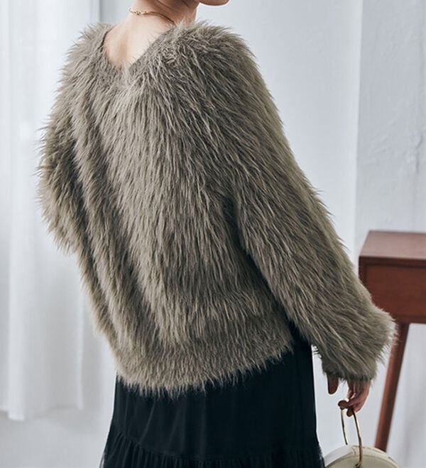 RANAN（ラナン）の「ロングフェザーシャギーニット（ニット・セーター）」｜詳細画像