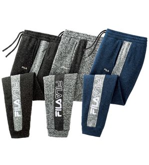 「【３本組】＜フィラ＞ニットフリース暖かアクティブパンツ（メンズフルレングスパンツ）」｜3本組