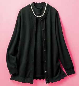ルフラン（ルフラン）の「礼装用　濃黒ニットアンサンブル（アンサンブル）」｜1