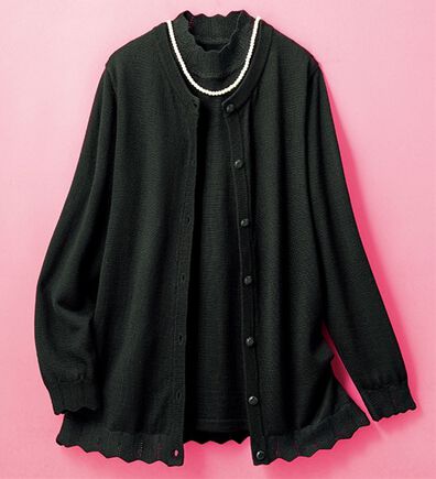 ルフラン（ルフラン）の「礼装用　濃黒ニットアンサンブル（アンサンブル）」