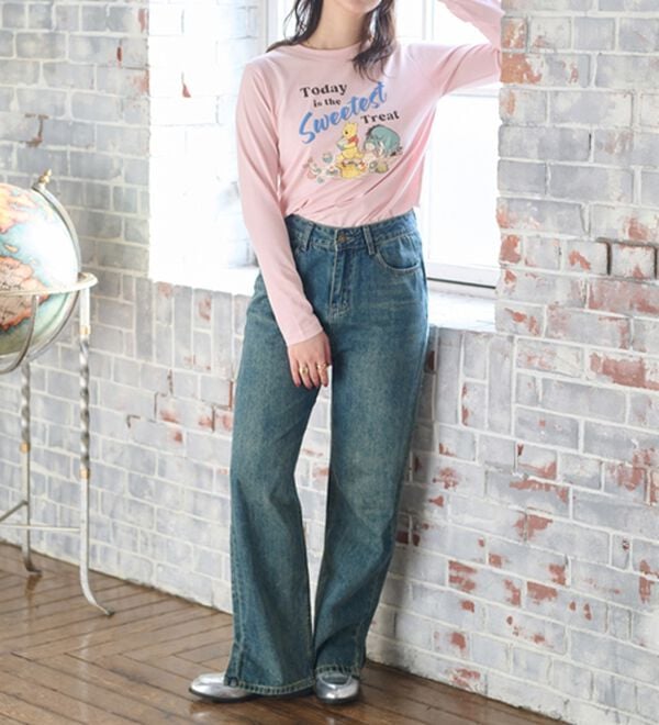 BELLUNA（ベルーナ）の「＜Ｄｉｓｎｅｙ>【プー】発砲プリント長袖Tシャツ（カットソー）」｜詳細画像