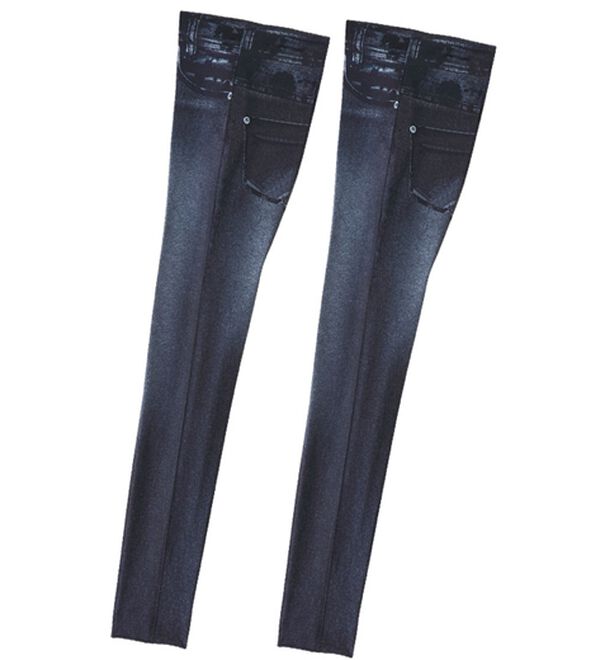 「【４本組】ひんやり＆ＵＶデニム柄レギンスパンツ（スパッツ・レギンス）」｜詳細画像