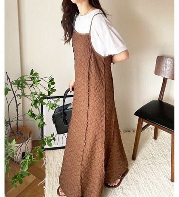 GeeRA（ジーラ）の「ぽこぽこカットジャカードキャミワンピース（その他ワンピース）」｜詳細画像