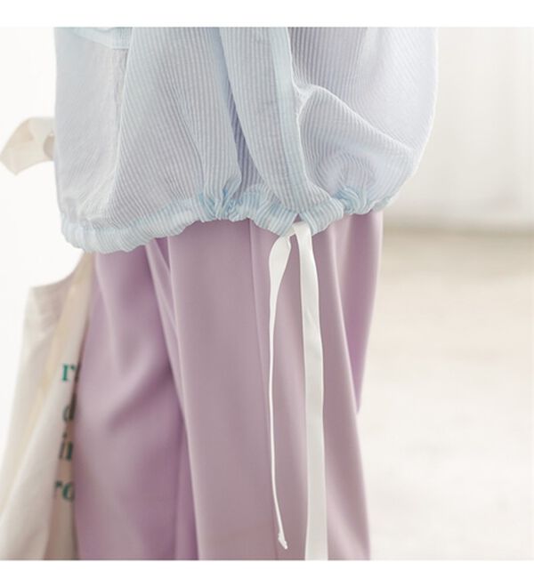 GeeRA（ジーラ）の「シアー素材ストライプアノラックパーカー（パーカー）」｜詳細画像