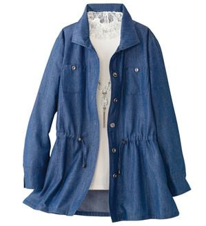 「柔らかデニムブルゾン（ブルゾン）」｜詳細画像