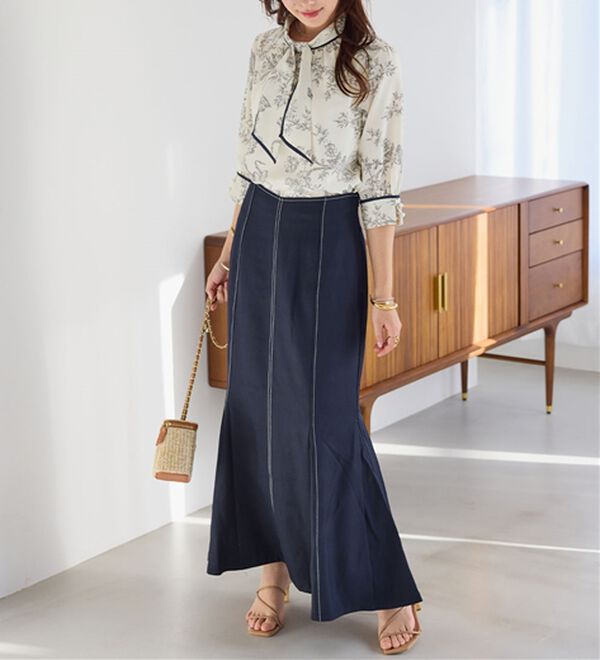 alotta（アロッタ）の「袖口パール6分袖ブラウス（ブラウス）」｜詳細画像