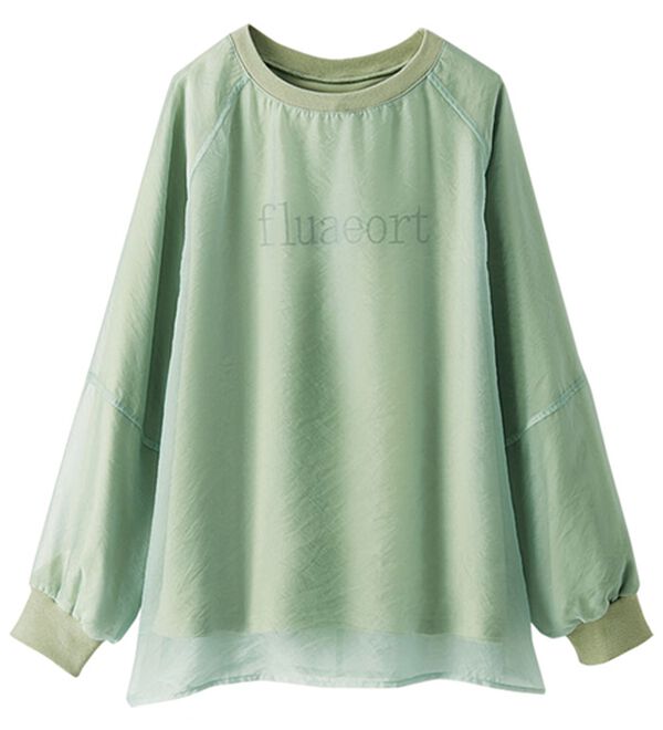 BELLUNA（ベルーナ）の「シアー重ねロゴデザインプルオーバー（カットソー）」｜詳細画像