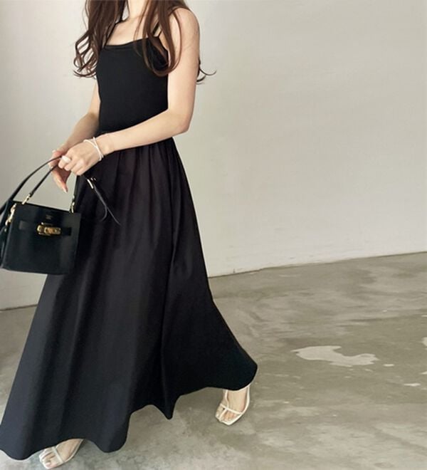 GeeRA（ジーラ）の「着回し異素材ドッキングキャミワンピース（ドッキングワンピース）」｜詳細画像