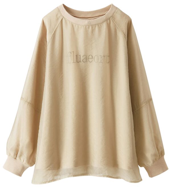 BELLUNA（ベルーナ）の「シアー重ねロゴデザインプルオーバー（カットソー）」｜詳細画像