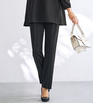 BELLUNA（ベルーナ）の「【セットアップ対応】色褪せにくい黒！ストレートパンツ（フルレングスパンツ）」｜詳細画像