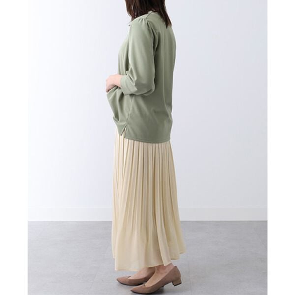 BELLUNA（ベルーナ）の「シフォンプリーツカラースカート（ロングスカート）」｜詳細画像