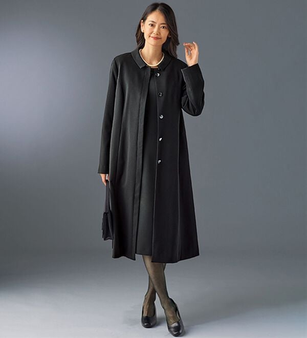 BELLUNA（ベルーナ）の「はっ水素材フォーマルコート（ライナー付）（ブラックフォーマル（喪服・礼服））」｜詳細画像