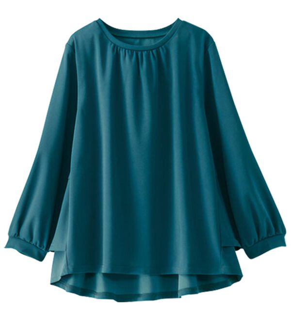 BELLUNA（ベルーナ）の「【再入荷】ボリューム袖美人顔バックフレアーＴブラウス（ブラウス）」｜詳細画像