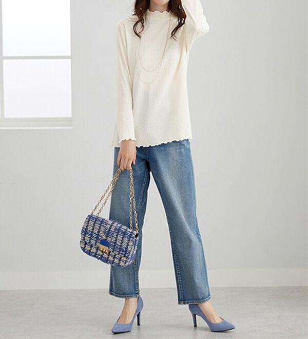 BELLUNA（ベルーナ）の「ジャカード素材メローデザインプルオーバー（カットソー）」｜詳細画像