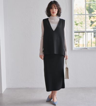 RANAN（ラナン）の「ニットベストセットアップ（ロングスカート）」