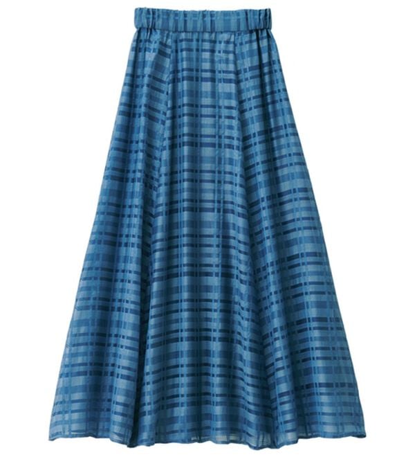 RANAN（ラナン）の「シアーチェックスカート（ロングスカート）」｜詳細画像