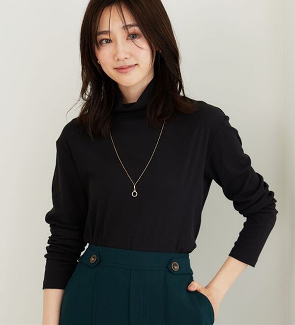 BELLUNA（ベルーナ）の「素肌想いの綿１００％シアープルオーバー（カットソー）」｜詳細画像