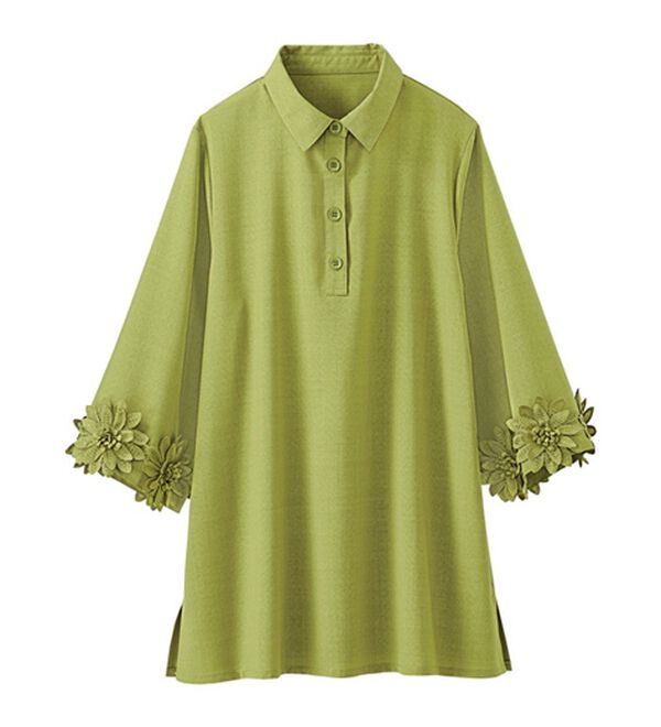 BELLUNA（ベルーナ）の「花咲くモチーフ使いブラウス（チュニック）」｜詳細画像