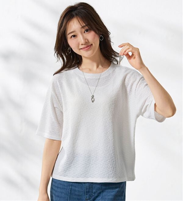 BELLUNA（ベルーナ）の「ジャカード素材プルオーバー（カットソー）」｜詳細画像