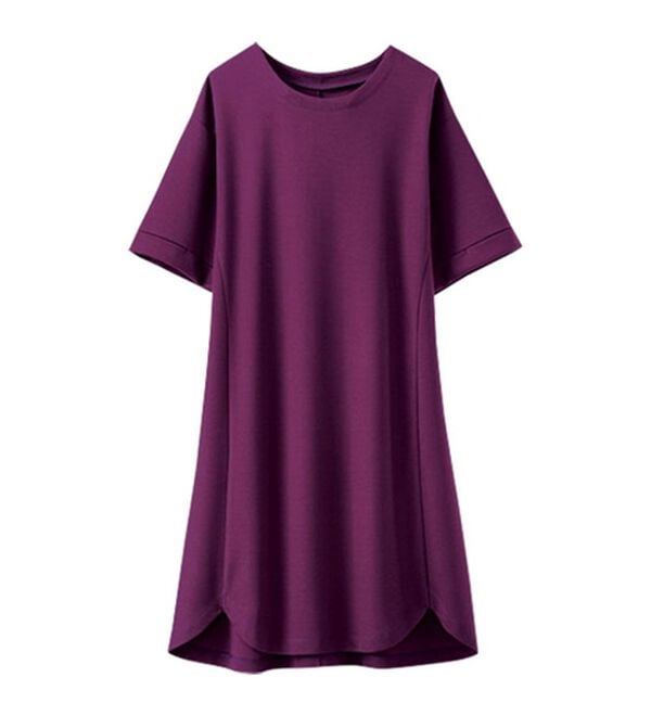 BELLUNA（ベルーナ）の「かのこ素材裾ラウンドチュニックワンピース（チュニックワンピース）」｜詳細画像