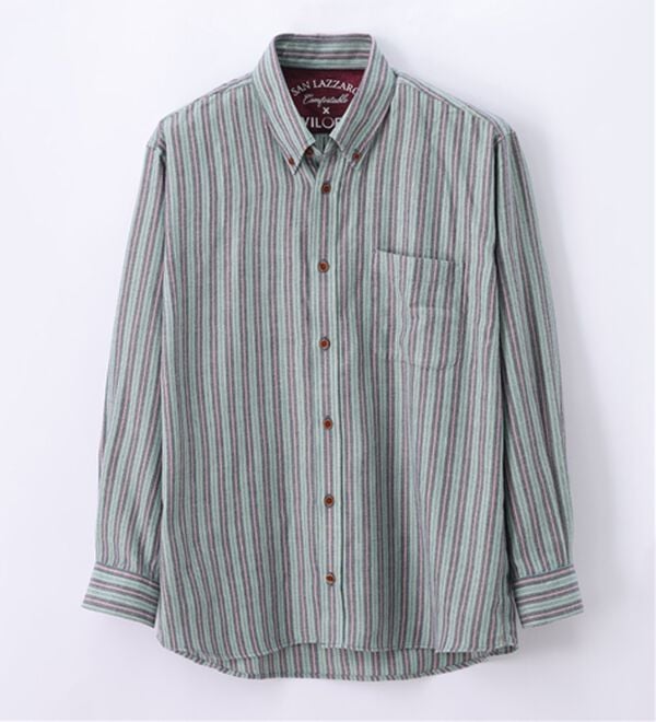 「＜バイロフト（Ｒ）＞カシミヤタッチネルシャツ（メンズシャツ）」｜詳細画像