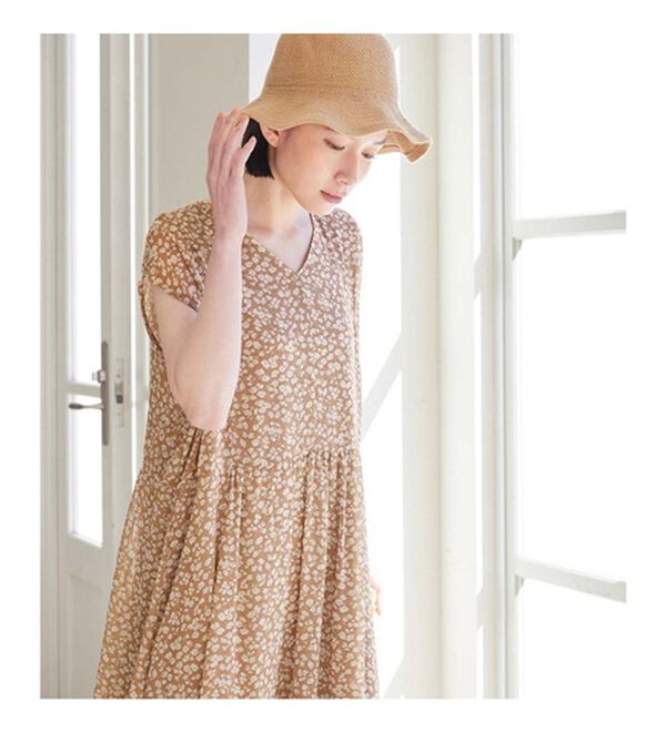 Viola e Viola（ヴィオラ エ ヴィオラ）の「【毎日着たい！】カットソー裏地付シフォンティアードワンピース（その他ワンピース）」｜詳細画像