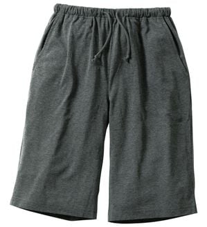 「コスパ良好！パンツ（メンズルームウェア）」｜チャコール ハーフパンツ
