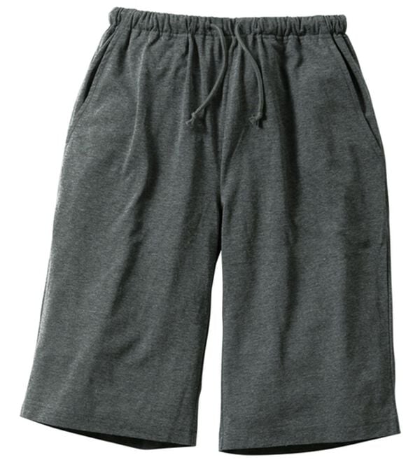 「コスパ良好！パンツ（メンズルームウェア）」｜チャコール ハーフパンツ