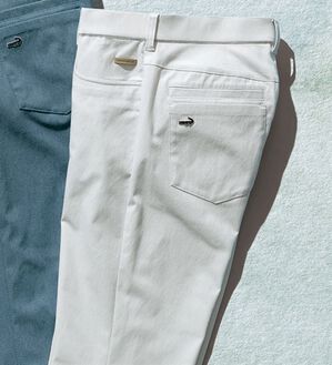 「＜クロコダイル＞ドビー柄パンツ（メンズフルレングスパンツ）」｜グレー