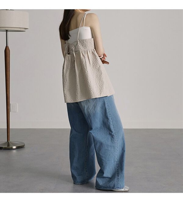 RANAN（ラナン）の「ふくれジャカードキャミブラウス（ブラウス）」｜詳細画像