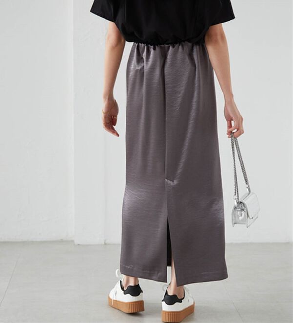 RANAN（ラナン）の「シャイニーサテンナロースカート（ロングスカート）」｜詳細画像