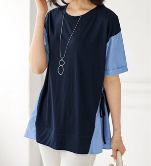 BELLUNA（ベルーナ）の「サイドリボン切替デザインプルオーバー（カットソー）」｜詳細画像