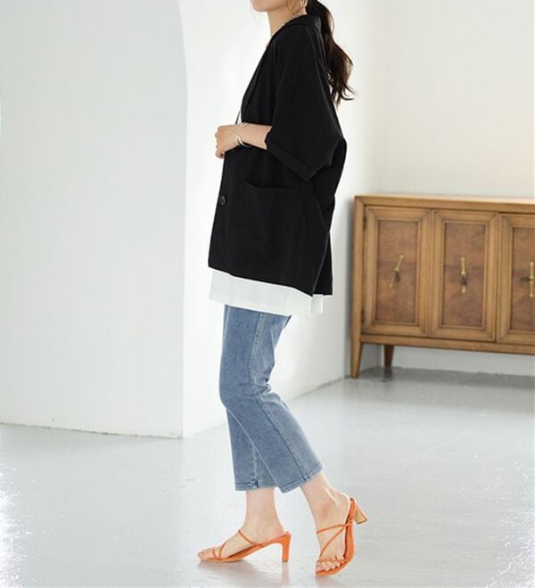 BELLUNA（ベルーナ）の「【再入荷】美ストレッチ素材アンクル丈レギンスパンツ（クロップドパンツ）」｜詳細画像