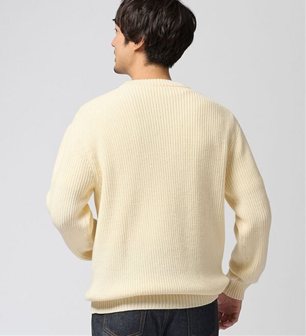 REMEN'S（リメンズ）の「【洗える】やわらかタッチ畦編みクルーネックセーター（メンズニット・セーター）」｜詳細画像