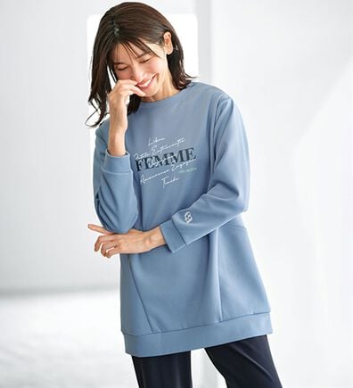 BELLUNA（ベルーナ）の「＜ＥＬＬＥ　Ａｃｔｉｖｅ＞とろみ素材ポケット付チュニック（チュニック）」