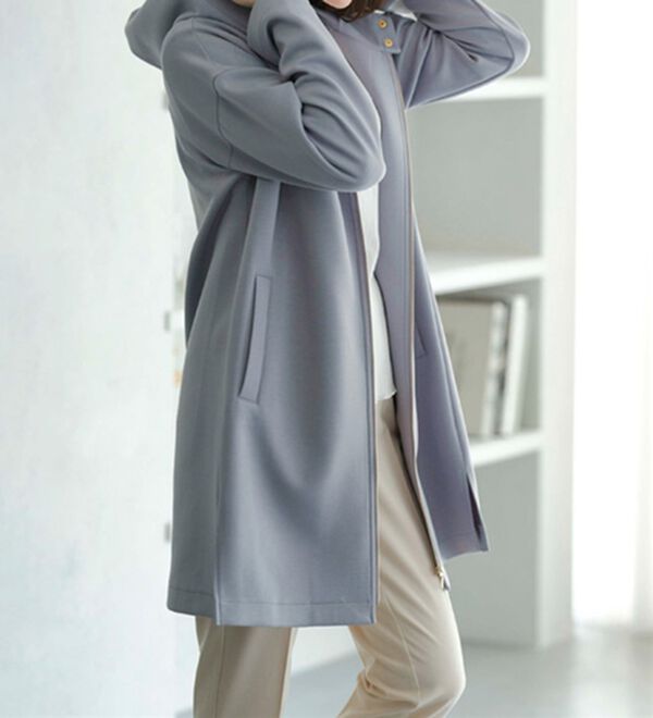 BELLUNA（ベルーナ）の「衿デザインロング丈パーカー（パーカー）」｜詳細画像