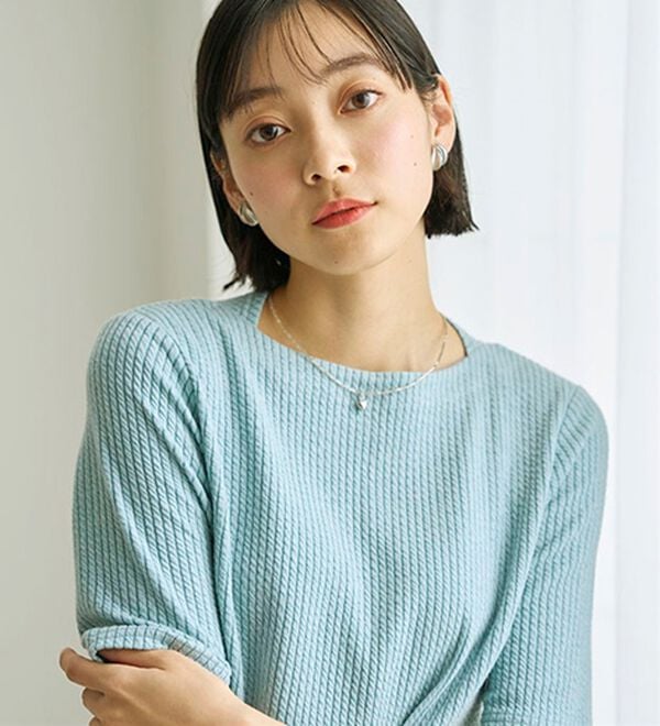 BELLUNA（ベルーナ）の「テンセル（ＴＭ）繊維混ストレッチプルオーバー（カットソー）」｜詳細画像