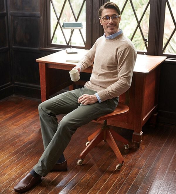 「＜コムルヴァン・オム・ウェルネス＞すっきりはける腰らくパンツ（メンズフルレングスパンツ）」｜詳細画像