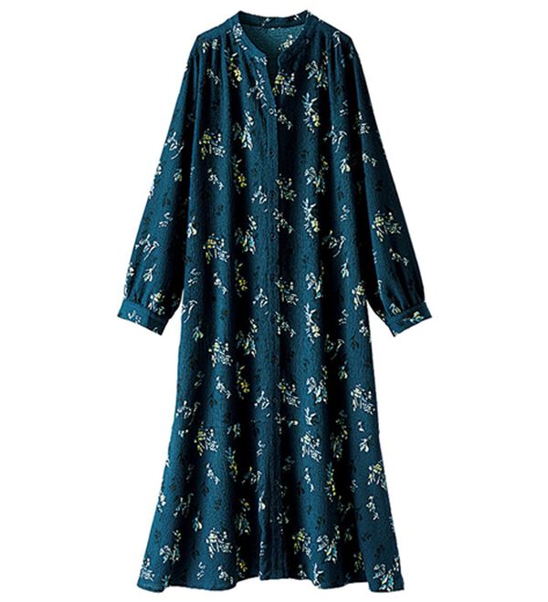 BELLUNA（ベルーナ）の「花柄プリント楊柳素材ワンピース（プリントワンピース）」｜詳細画像